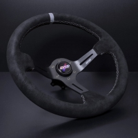 DND Performance 350MM Alcantara Race Wheel – Grey Stitch