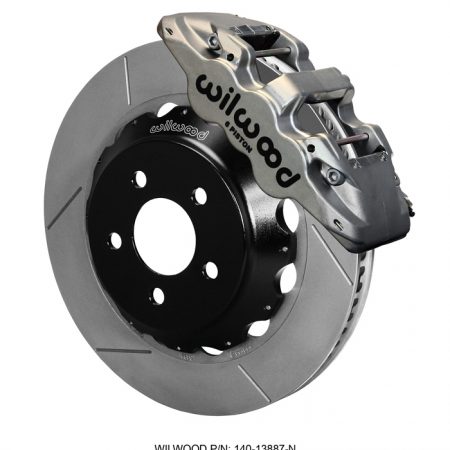 Wilwood 6-Piston AERO6 Big Brake Kit w/Slotted Rotors – 2015 Mustang GT Front (Nickel Plate)