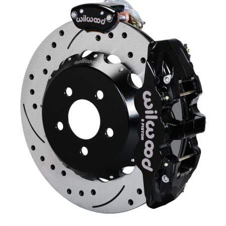 Wilwood AERO4-MC4 Big Brake Kit with Parking Brake – 2015 Mustang GT (Black Calipers)