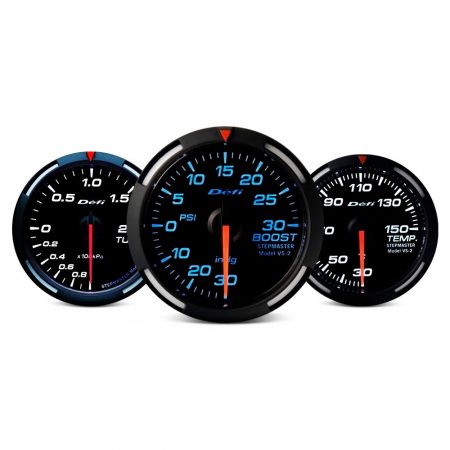 Defi Racer Series 52mm temp gauge – blue