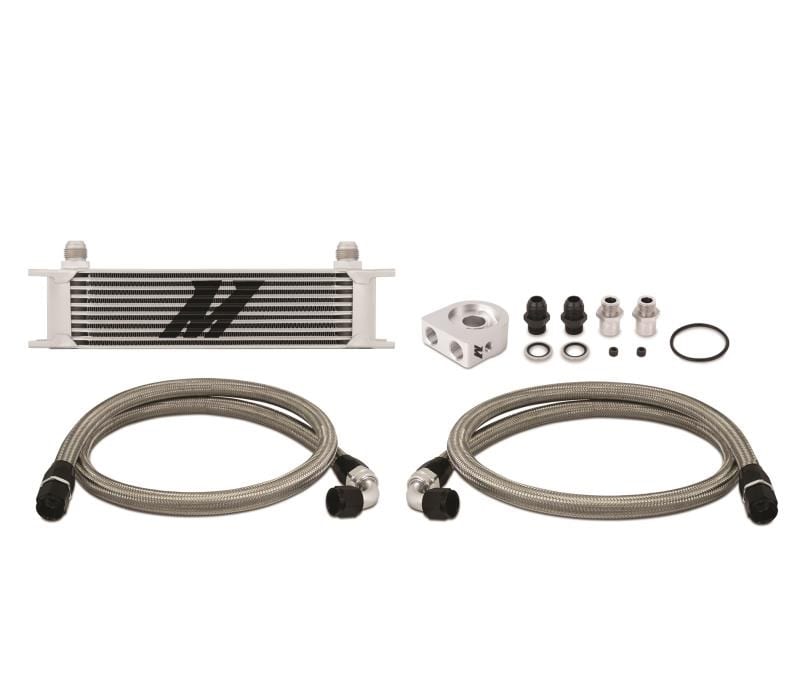 Mishimoto Universal Thermostatic 25 Row Oil Cooler Kit (Black Cooler)