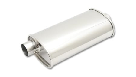 Vibrant STREETPOWER Oval Muffler, 3″ inlet/outlet (Offset-Center)