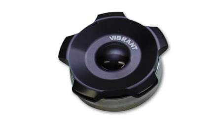 Vibrant 2″ OD Steel Weld Bung + Black Aluminum Threaded Cap