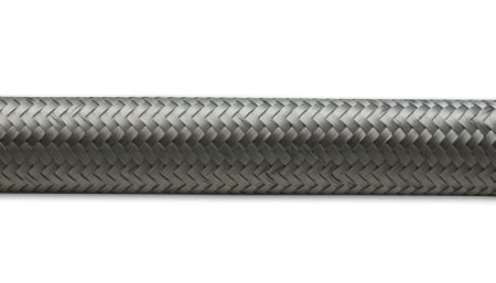 Vibrant 2ft Roll of Stainless Steel Braided Flex Hose; AN Size: -4; Hose ID 0.22″