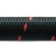 Vibrant 20ft Roll of Black Red Nylon Braided Flex Hose; AN Size: -4; Hose ID: 0.22″;