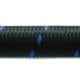 Vibrant 20ft Roll of Black Nylon Braided Flex Hose; AN Size: -4; Hose ID: 0.22″;