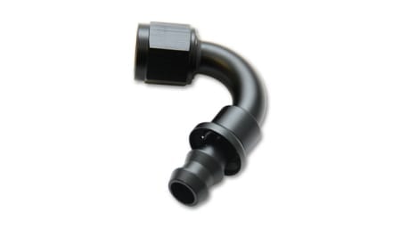 Vibrant Push-On 120 Degree Hose End Elbow Fitting; Size: -6AN