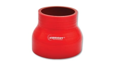 Vibrant 4 Ply Reducer Coupling, 2.5″ x 3.25″ x 3″ long – Red