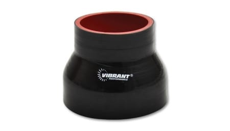 Vibrant 4 Ply Reducer Coupling, 1.5″ x 1.75″ x 3″ long – Black