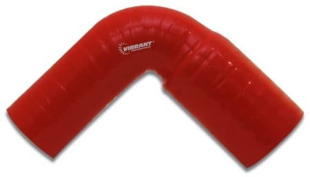 Vibrant 4 Ply 90 Degree Reducer Elbow, 2″ ID x 2.5″ ID x 7.5″ Leg Length – Red