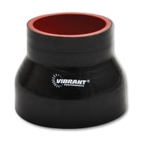 Vibrant 4 Ply Reducer Coupling, 4″ x 4.5″ x 3″ long – Black