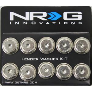 NRG Fender Washer Kit w/Rivets For Metal (Silver) - Set of 10, NRG, Brand