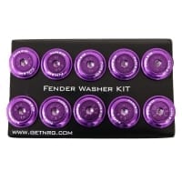 NRG Fender Washer Kit, Set of 10, Purple with Color Matched Bolts, Rivets for Plastic