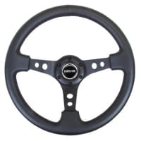 NRG 350mm Sport Steering Wheel (3″ Deep) – Black Leather