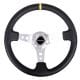 NRG Reinforced Steering Wheel – Leather Steering Wheel w/ RED stitch