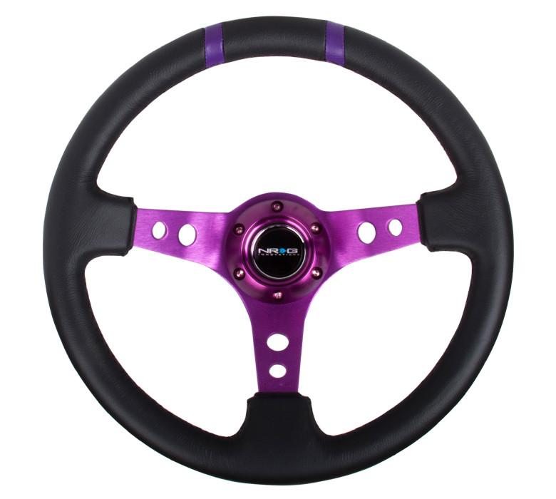 Nrg Reinforced Steering Wheel- 350mm Leather Sport Steering Wheel (3 