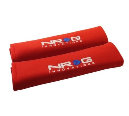 NRG Seat Belt Pads 3.5″ (wide) x 17.3″ – Red (1piece) Long