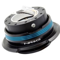 NRG Quick Release Kit – Black Body / Black Ring w/ Blue Horizontal Stripes