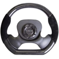 NRG CARBON FIBER STEERING WHEEL with Suede accent 320mm CF CENTER PLATE two tone carbon