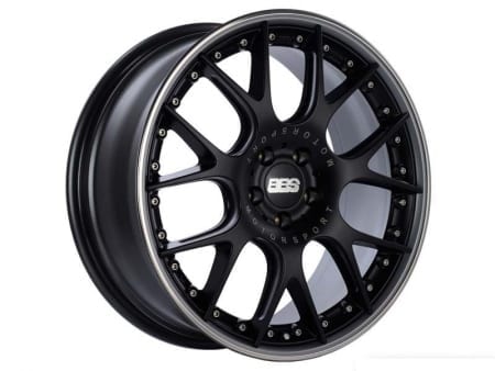 BBS CHRII – Satin Black Center, Platinum Lip, Stainless Rim Protector – 20×8.5, 5×112, ET42, PFS