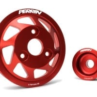 PERRIN Accessory Pulley Kit, Water Pump & Alternator for BRZ/FR-S, Red
