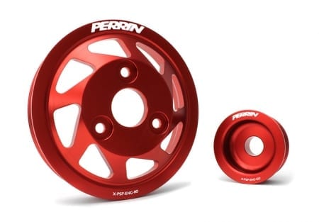 PERRIN Accessory Pulley Kit, Water Pump & Alternator for BRZ/FR-S, Red