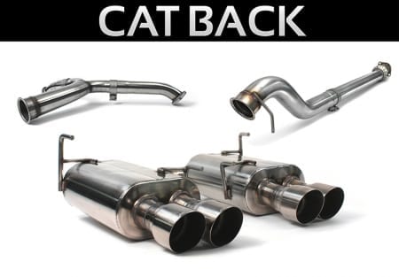 PERRIN Catback Quad Tip Non-Resonated 11-17 Sedan STI/WRX Brushed