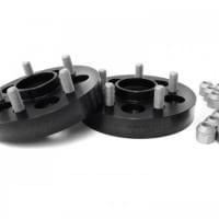 PERRIN Wheel Spacers 25mm DRM Style for 02-14 WRX or 5-100, 56mm Hub Black Anodized