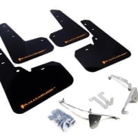 Rally Armor Front & Rear Mud Flaps – Black/Orange Logo – ’13 – 17 Subaru XV Crosstrek