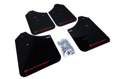 Rally Armor Front & Rear Mud Flaps – Black/Red Logo – ’03 – 08 Subaru Forester 2.5X, XT