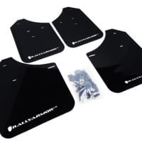 Rally Armor Front & Rear Mud Flaps – Black/White Logo – Universal