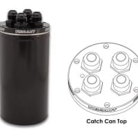 Vibrant 4in OD Universal Catch Can 2.0 w/ 4 Adapters Aluminum – Anodized Black