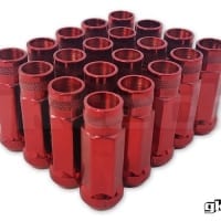 GKTech M12 x 1.5 Open End Lug Nuts – Red