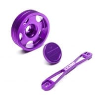 COBB 02-14 Subaru WRX / 04-14 Subaru STi Main Pulley/Oil Cap/Battery Tie Down Package – Purple