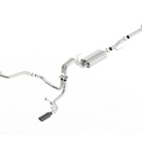 Borla S-Type Catback Exhaust Rear Exit w/ Black Chrome tips for 15-17 Ford F-150 2.7L/ 3.5L EcoBoost/ 5.0L V8 | 140615BC