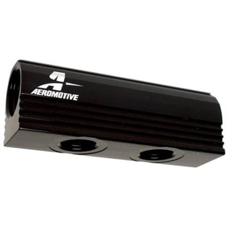 Aeromotive Fuel Distribution Log (4-Ports) (2) 8 AN/(2) 6 AN