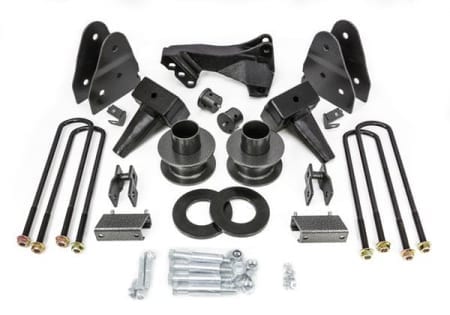 Rugged Off Road 11-18 Ford F-250/350 4WD 3.5in Lift Kit w/ 4in Tapered Blocks – 1 Piece Drive Shaft