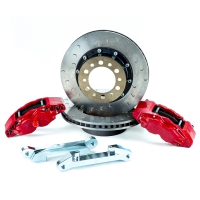 Alcon 2009+ Nissan GT-R R35 380x33mm Rotor Red 4 Piston Caliper RC4 Rear Axle Kit