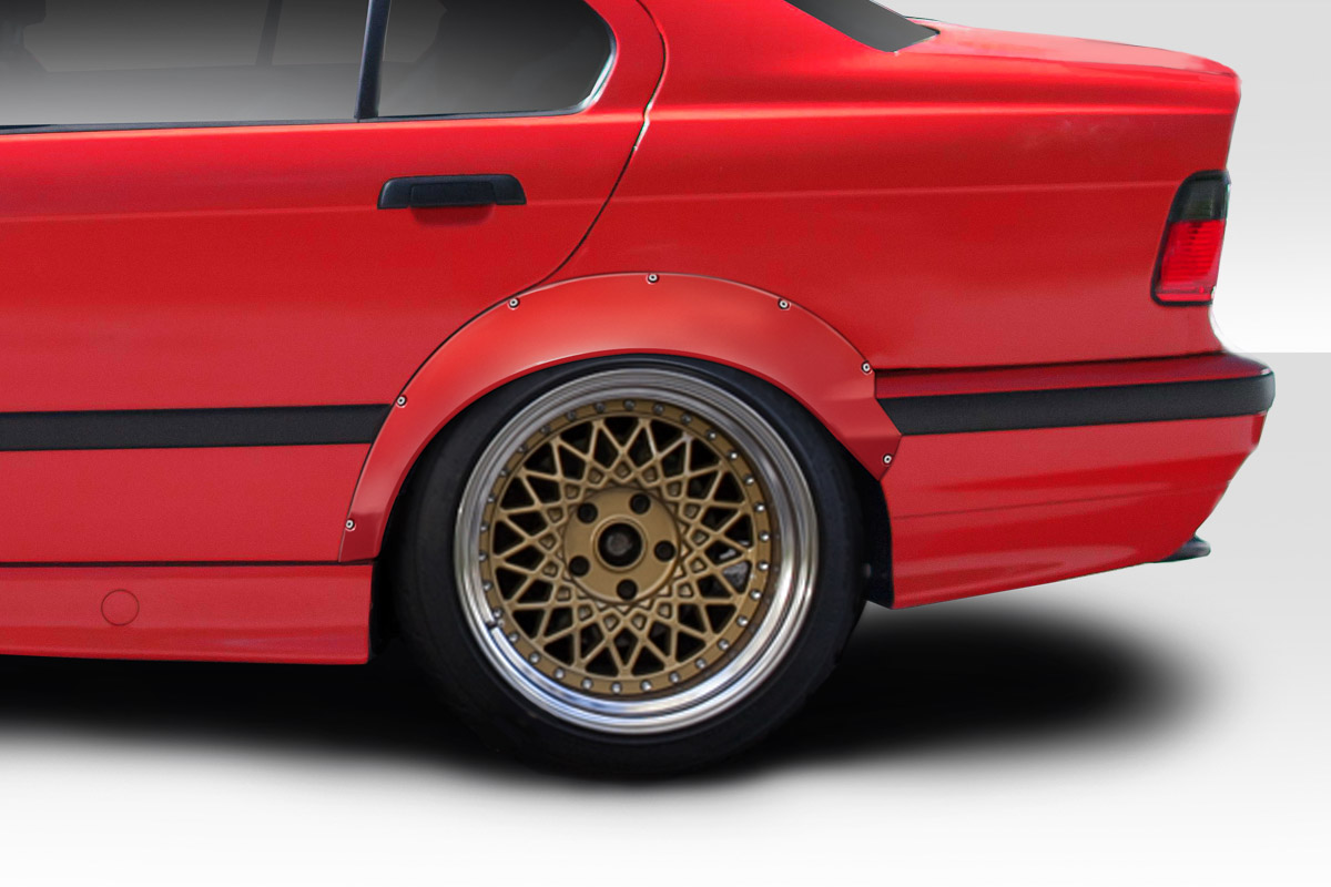 E36 sedan shop fender flares