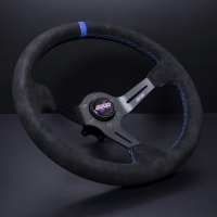 DND Performance 350MM Alcantara Race Wheel – Blue Stitch