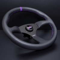 DND Performance Leather Touring Wheel – Purple Stitch