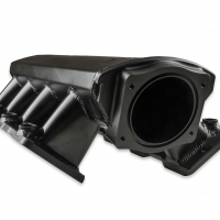 Sniper EFI Low-Profile Sheet Metal Fabricated Intake Manifold – LS1/LS2/LS6 92mm Throttle Body opening + Fuel Rail Kit Black with Sniper logo -Low Profile