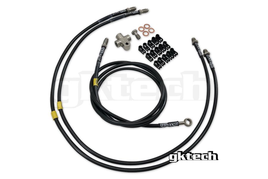 GKTech SS Braided Hydraulic E-Brake Line Kit - Z33 350z/Z34 370z/G35/G37