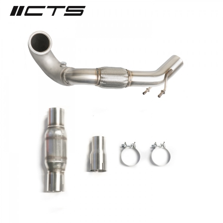 CTS Turbo MQB FWD Exhaust Downpipe with HIGH FLOW CAT (MK7/MK7.5 Golf, GTI, GLI, A3 FWD)