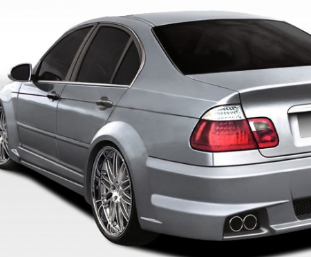 Duraflex 1999-2005 BMW 3 Series E46 4DR I-Design Wide Body Rear Fender Flares – 2 Piece