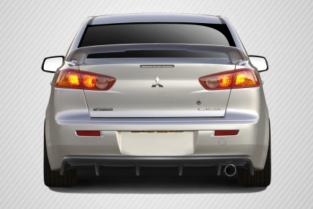 Duraflex 2008-2017 Mitsubishi Lancer 4DR Carbon Creations M Power Rear Diffuser – 1 Piece