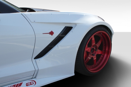 Duraflex 2014-2019 Chevrolet Corvette C7 Gran Veloce Wide Body Front Fender Flares- 2 Piece