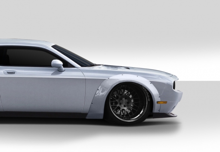 Duraflex 2008-2020 Dodge Challenger Novara Wide Body Front Fender Flares – 2 Piece