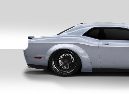 Duraflex 2008-2020 Dodge Challenger Novara Wide Body Rear Fender Flares – 2 Piece