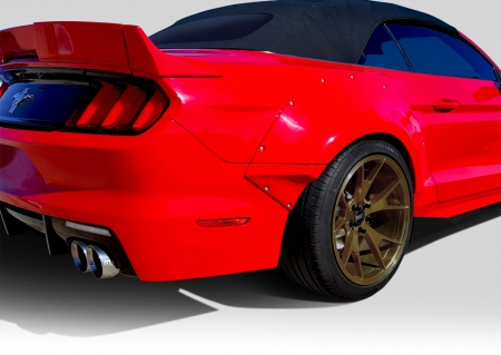 Duraflex 2015-2020 Ford Mustang Grid Wide Body Rear Fender Flares – 4 Piece